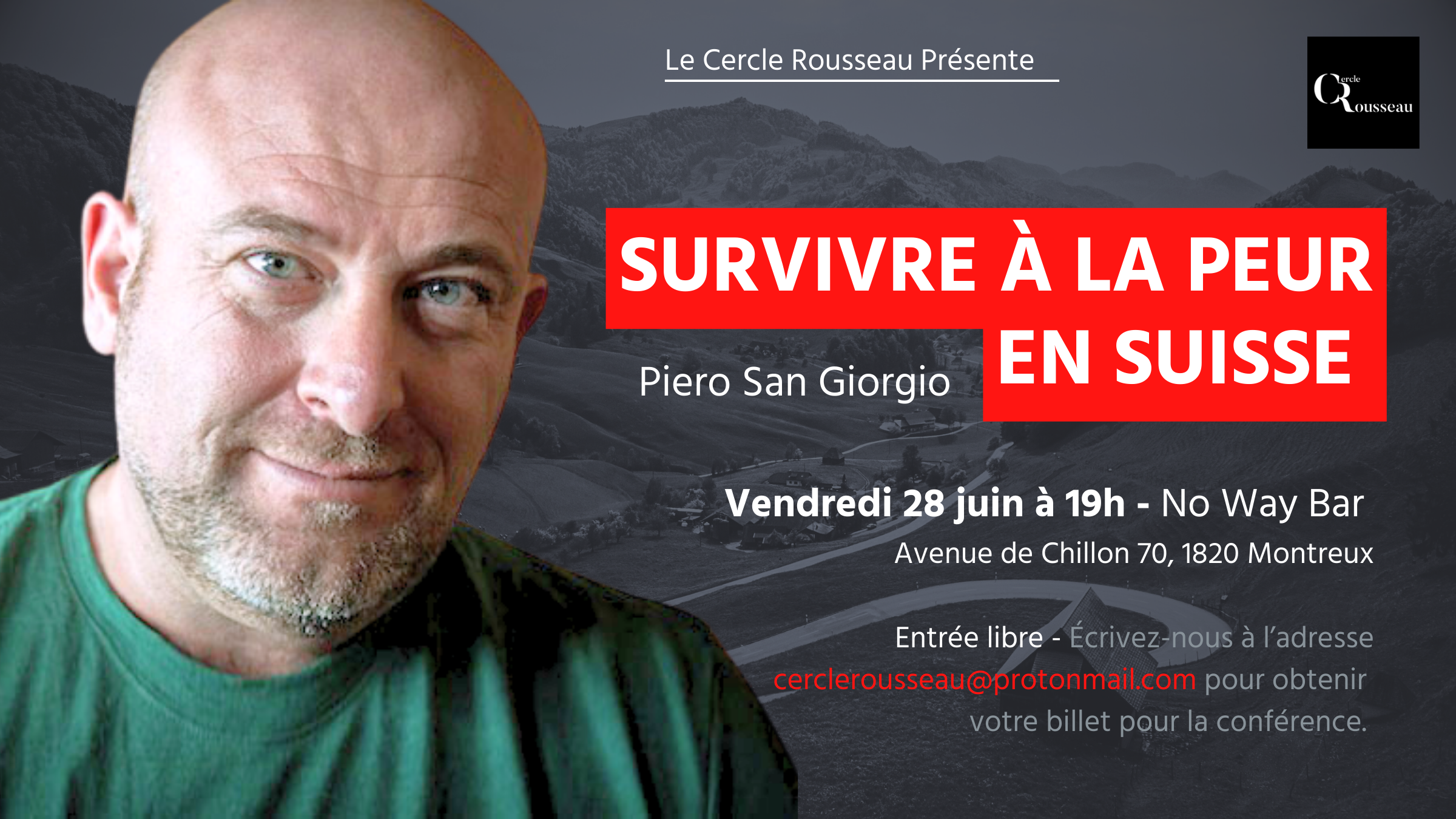Affiche Cercle Rousseau VDEF - Conférence 5 - Piero San Giorgio